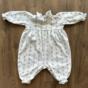 Classic Floral White Baby One-Piece Romper